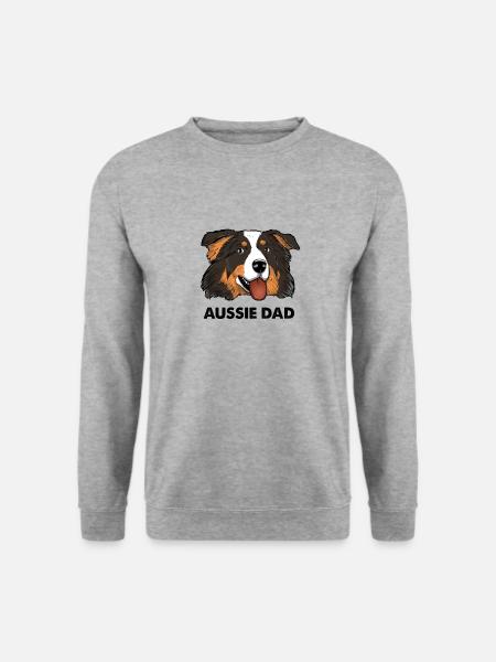 Aussie Dad Australian Shepherd Papa - Unisex Sweatshirt - salt & pepper