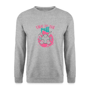 Talk To The Puff Easter - Unisex Sweatshirt - salt & pepper - Front - Alina (178cm) & Michal (187cm)