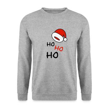 ho ho ho Christmas Hat Christmas Gifts - Unisex Sweatshirt - salt & pepper - Front - Alina (178cm) & Michal (187cm)