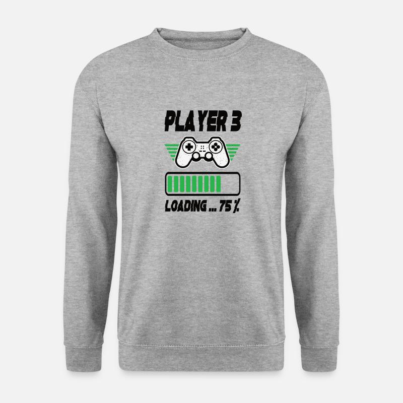 Player 3 Loading - Unisex Pullover - Weißgrau meliert