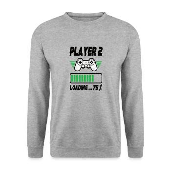 Chargement du lecteur 2 - Sweat-shirt Unisexe - gris chiné - Devant - Alina (178cm) & Michal (187cm)