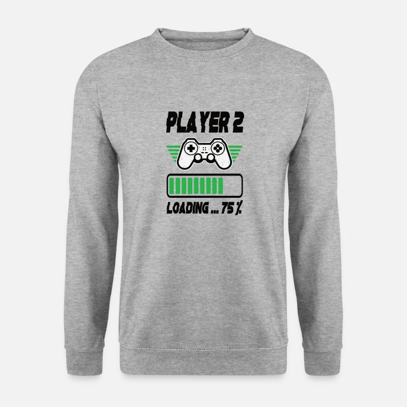Player 2 Loading - Unisex Pullover - Weißgrau meliert