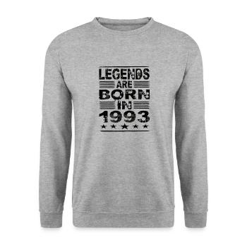 Legends are born in 1993 - Unisex Sweatshirt - salt & pepper - Front - Alina (178cm) & Michal (187cm)