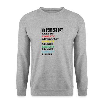 My Perfect Day Agility - Unisex Sweatshirt - salt & pepper - Front - Alina (178cm) & Michal (187cm)