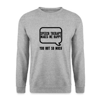 Speech Therapist Speech Therapist Speech Therapist Speech Therapy - Unisex Sweatshirt - salt & pepper - Front - Alina (178cm) & Michal (187cm)