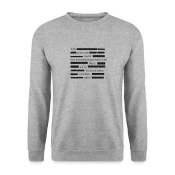 Verschwörungstheorie Außerirdische UFO - Unisex Pullover - Weißgrau meliert - Vorne - Alina (178cm) & Michal (187cm)