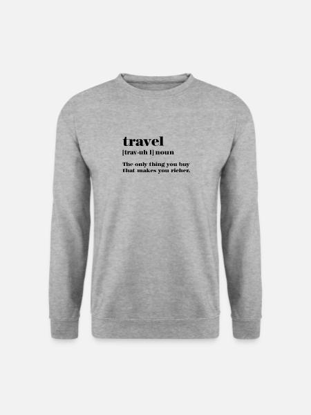 Reisen Definition - Unisex Pullover - Weißgrau meliert