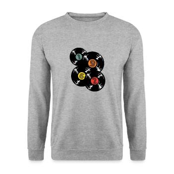 1962 Année de naissance Millésime - Sweat-shirt Unisexe - gris chiné - Devant - Alina (178cm) & Michal (187cm)
