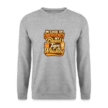 Whisky shirt for a whisky drinker - Unisex Sweatshirt - salt & pepper - Front - Alina (178cm) & Michal (187cm)