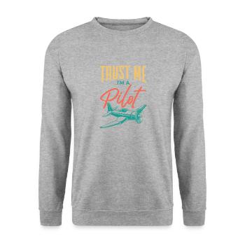 Croyez-moi, je suis un pilote pilote d’aviation - Sweat-shirt Unisexe - gris chiné - Devant - Alina (178cm) & Michal (187cm)
