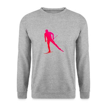 Cross-country skiing Classic Men's cross-country skiing Women Cross-country skiing - Unisex Sweatshirt - salt & pepper - Front - Alina (178cm) & Michal (187cm)