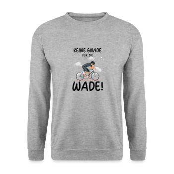 Fahrradfahrer Wade Waden Rennrad Fahrrad Radfahrer - Unisex Pullover - Weißgrau meliert - Vorne - Alina (178cm) & Michal (187cm)
