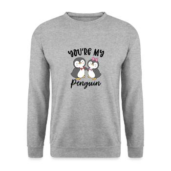 You're my Penguin Valentines Day Couples - Unisex Sweatshirt - salt & pepper - Front - Alina (178cm) & Michal (187cm)
