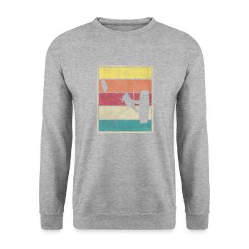 Surf de vela - Sweat-shirt Unisexe - gris chiné - Devant - Alina (178cm) & Michal (187cm)