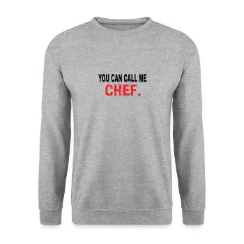 You Can Call Me Chef - Unisex Pullover - Weißgrau meliert - Vorne - Alina (178cm) & Michal (187cm)