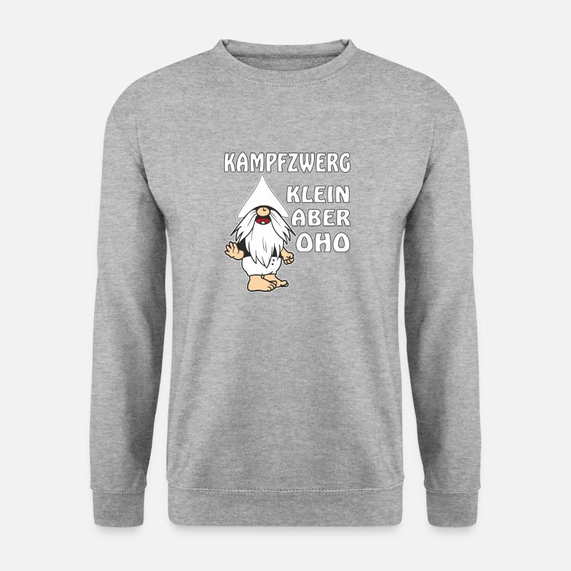 KAMPFZWERG KLEIN ABER OHO - Unisex Pullover - Weißgrau meliert