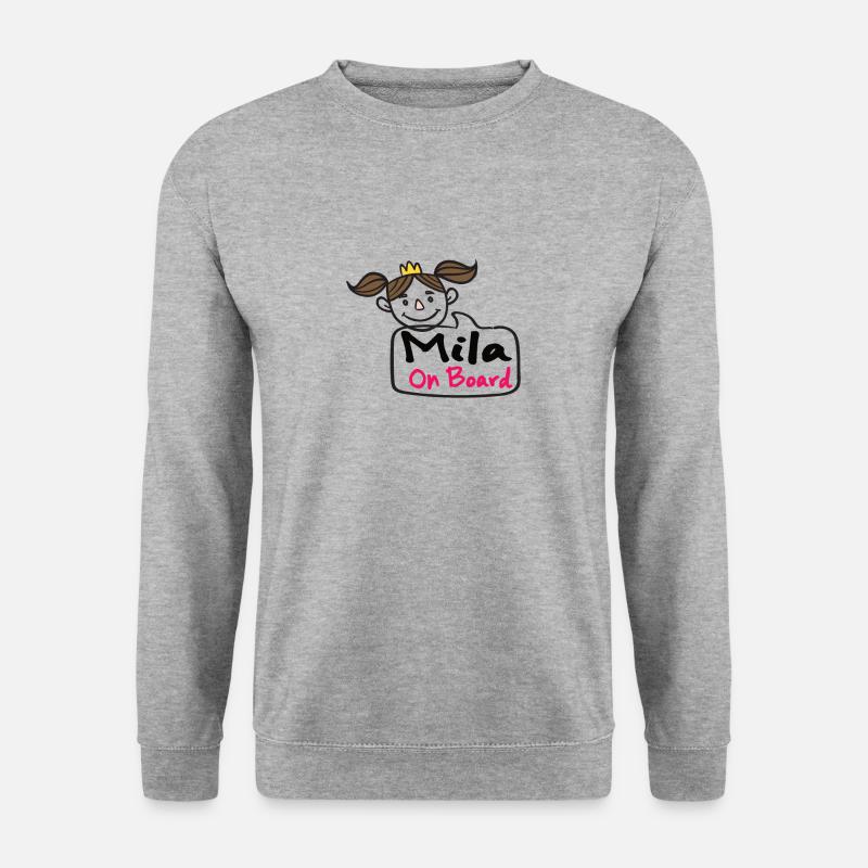 Mila On Board - Unisex Sweatshirt - salt & pepper