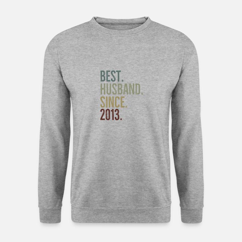 Bester Ehemann seit 2013 - Unisex Pullover - Weißgrau meliert