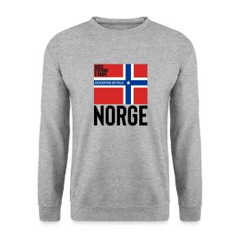 norwegen Eurovision - Unisex Pullover - Weißgrau meliert - Vorne - Alina (178cm) & Michal (187cm)