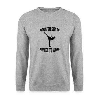 Figure Skating Ice Skating Figure Skating Figure Skating - Unisex Sweatshirt - salt & pepper - Front - Alina (178cm) & Michal (187cm)