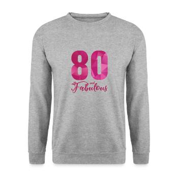 80 And Fabulous 80th Birthday B Day - Unisex Sweatshirt - salt & pepper - Front - Alina (178cm) & Michal (187cm)