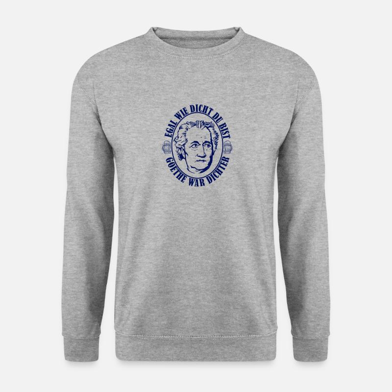 Goethe Dichter Dicht - Unisex Pullover - Weißgrau meliert