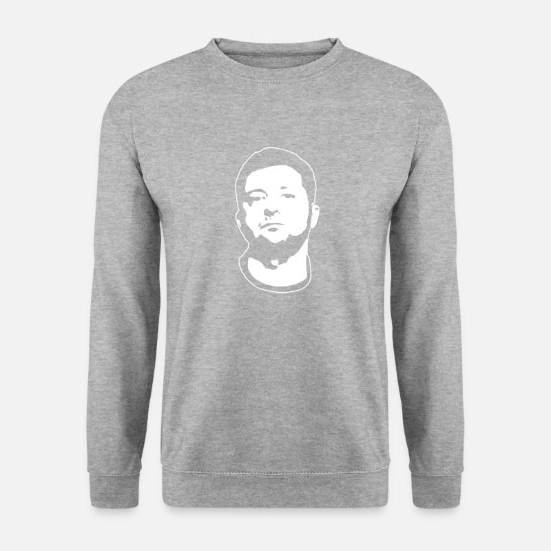 Zelensky Ukraine minimalistisch. - Unisex Pullover - Weißgrau meliert
