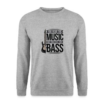 Bassiste Musique Bass Guitar Musiciens - Sweat-shirt Unisexe - gris chiné - Devant - Alina (178cm) & Michal (187cm)