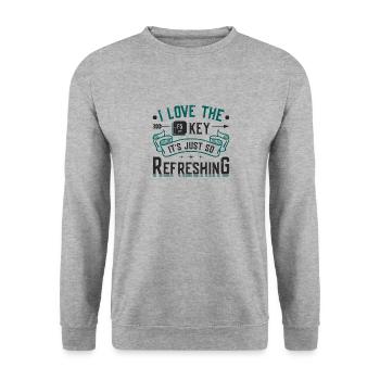 F5 key is refreshing, funny web designer - Unisex Sweatshirt - salt & pepper - Front - Alina (178cm) & Michal (187cm)