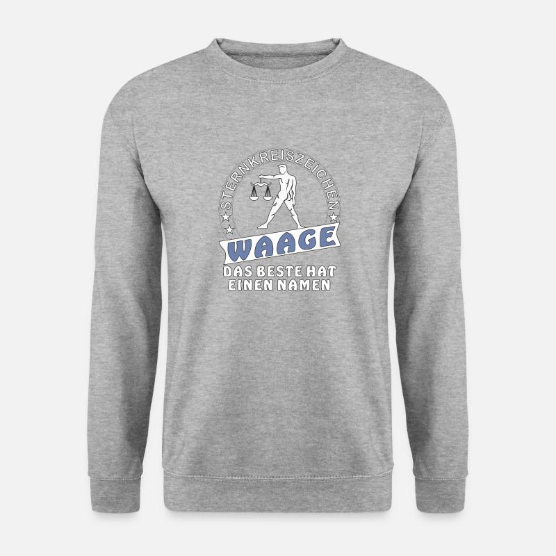 WAAGE - Unisex Pullover - Weißgrau meliert