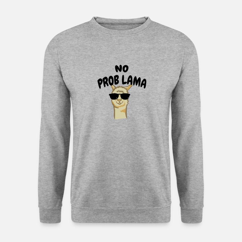 No Problama - Unisex Pullover - Weißgrau meliert