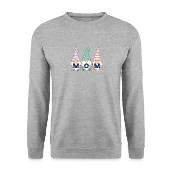 Cadeau Gnomes pour MAMAN, Mères - Sweat-shirt Unisexe - gris chiné - Devant - Alina (178cm) & Michal (187cm)