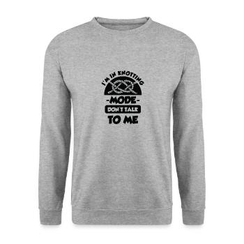 Macramé Art Boho Look Cadeau macramé Créatif - Sweat-shirt Unisexe - gris chiné - Devant - Alina (178cm) & Michal (187cm)