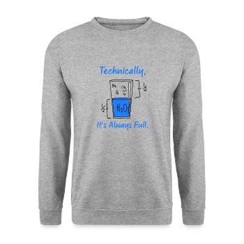 Science Funny Joke Full - Unisex Sweatshirt - salt & pepper - Front - Alina (178cm) & Michal (187cm)