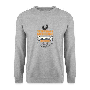 Veterinary Medicine Vet Animal Welfare Veterinary - Unisex Sweatshirt - salt & pepper - Front - Alina (178cm) & Michal (187cm)