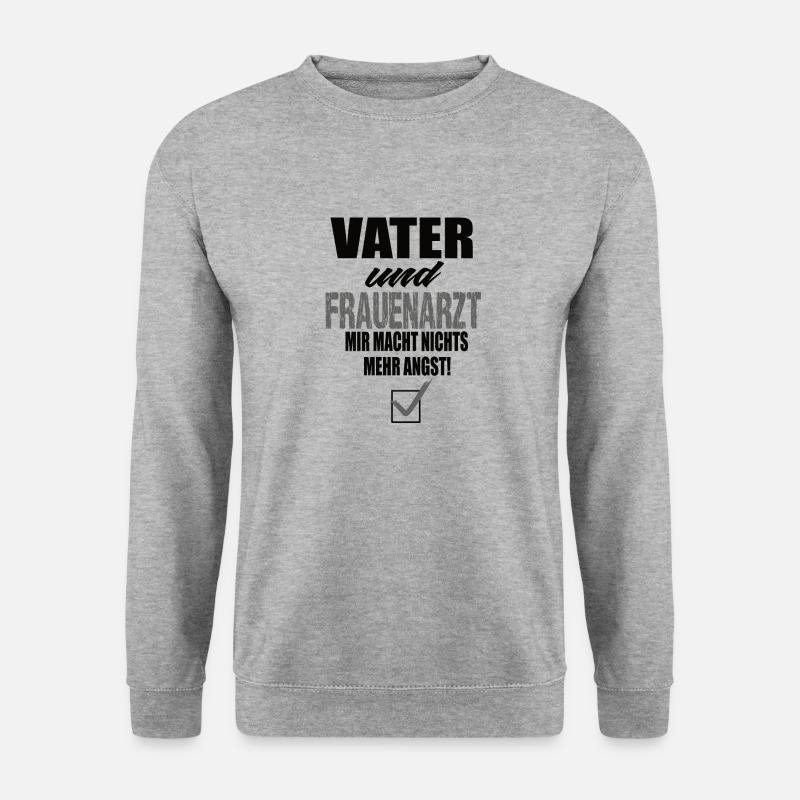 Vater und Frauenarzt - Unisex Pullover - Weißgrau meliert