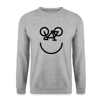 T-shirt bike gift birthday man sport - Unisex Sweatshirt - salt & pepper - Front - Alina (178cm) & Michal (187cm)