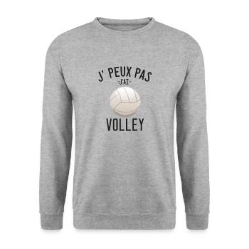 Je peux pas j'ai volley - Sweat-shirt Unisexe - gris chiné - Devant - Alina (178cm) & Michal (187cm)