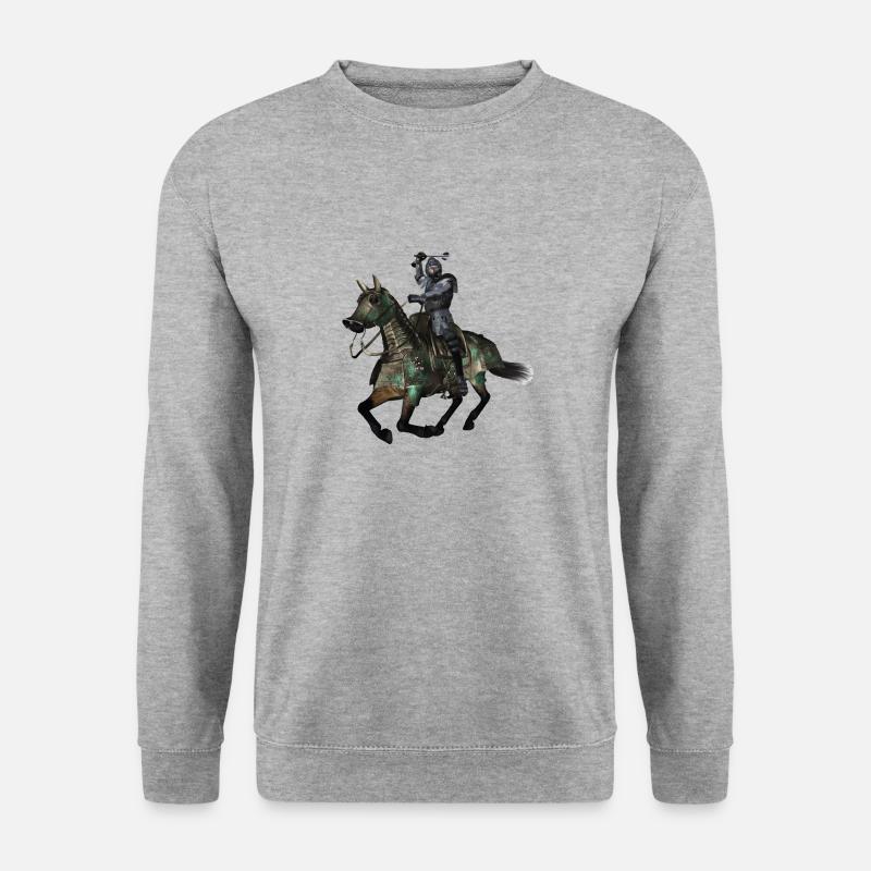 Ritter - Unisex Pullover - Weißgrau meliert