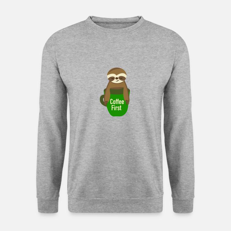 Sloth - Unisex Pullover - Weißgrau meliert