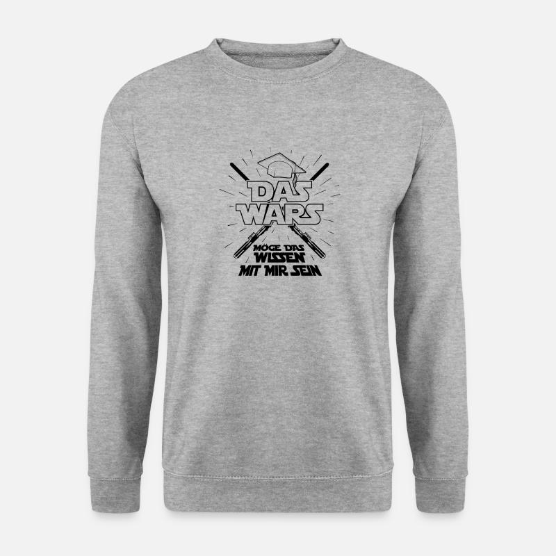 Das wars - Schule Abitur Abschluss Studium Spruch - Unisex Pullover - Weißgrau meliert