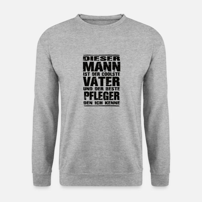 Pfleger - Unisex Pullover - Weißgrau meliert