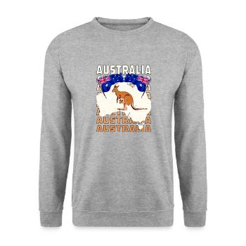 AUSTRALIA - Unisex Sweatshirt - salt & pepper - Front - Alina (178cm) & Michal (187cm)