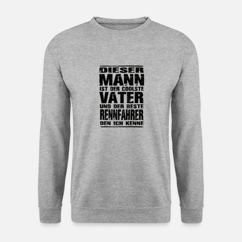 Rennfahrer - Unisex Pullover - Weißgrau meliert