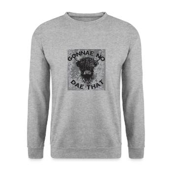 Schottland - Unisex Pullover - Weißgrau meliert - Vorne - Alina (178cm) & Michal (187cm)