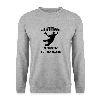 Joueur de handball Handball Handball Handball Club - Sweat-shirt Unisexe - gris chiné - Devant - Alina (178cm) & Michal (187cm)