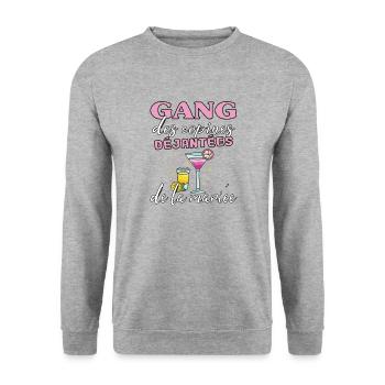 Gang de copine de la mariée cocktail - Sweat-shirt Unisexe - gris chiné - Devant - Alina (178cm) & Michal (187cm)