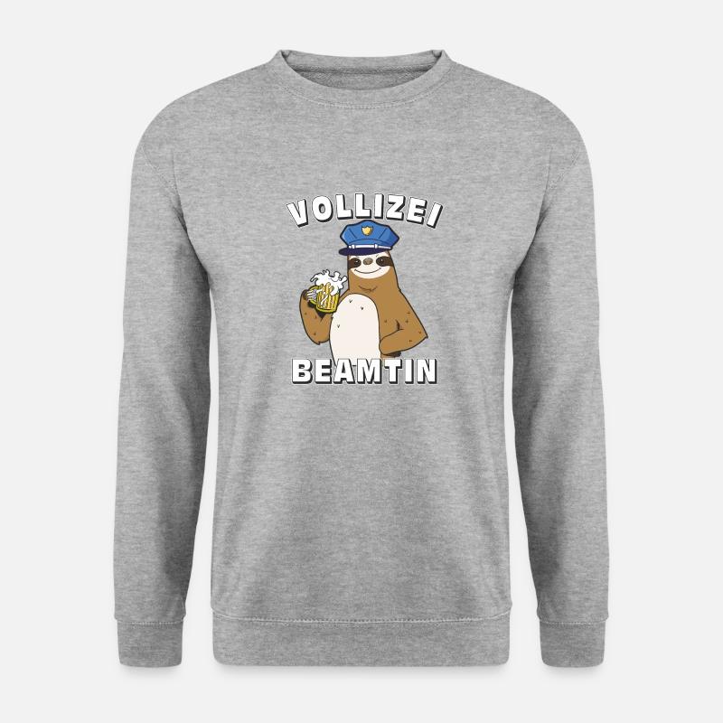 VOLLIZEI BEAMTIN - Unisex Pullover - Weißgrau meliert