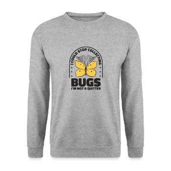 Bug Nature Bug Collector Insects Bug Catcher - Unisex Sweatshirt - salt & pepper - Front - Alina (178cm) & Michal (187cm)