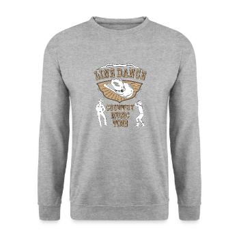 LINE DANCE COUNTRY MUSIC TIME - Sweat-shirt Unisexe - gris chiné - Devant - Alina (178cm) & Michal (187cm)